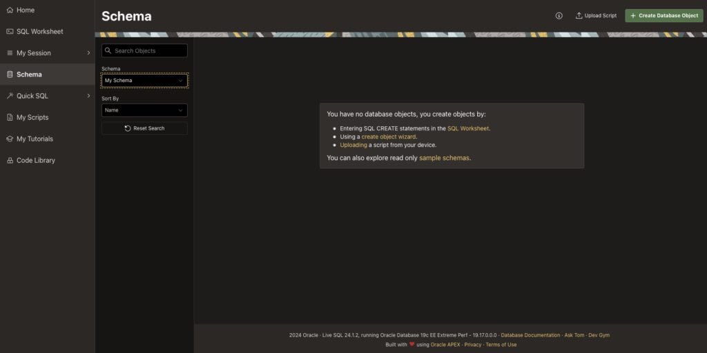 Oracle-my-schema