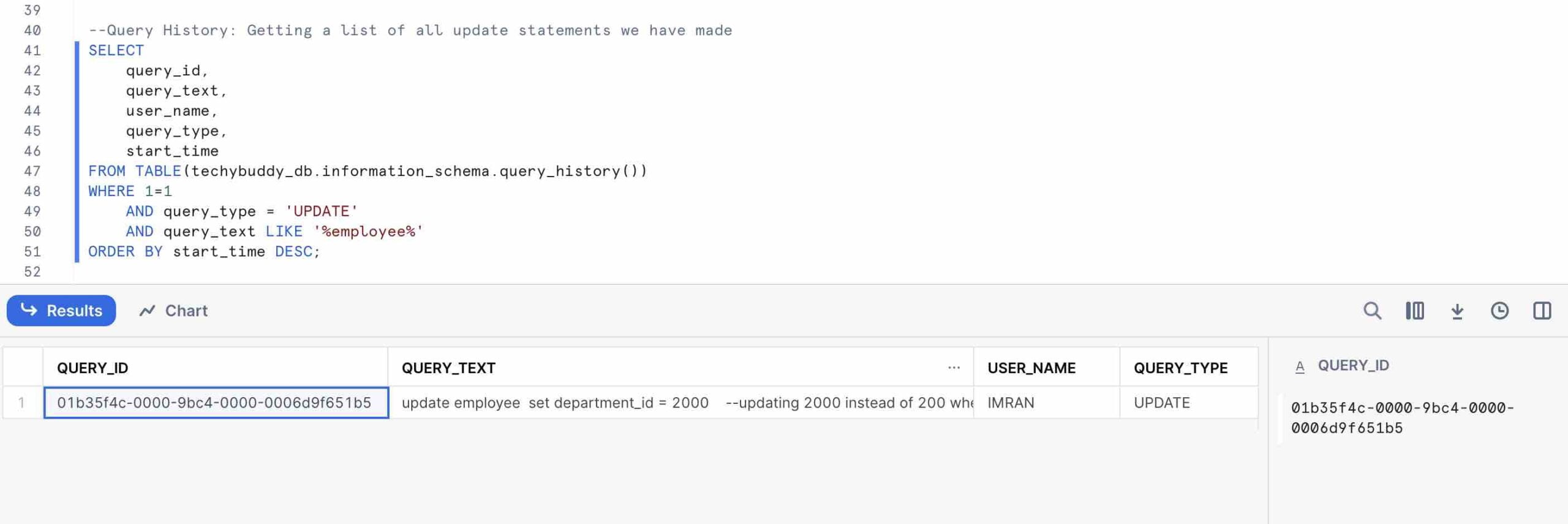 query-history